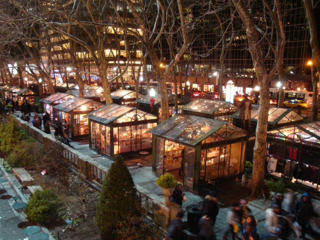 Aerial View of Tate's Bake Shop Brand Activation Site in Bryant Park, New York City