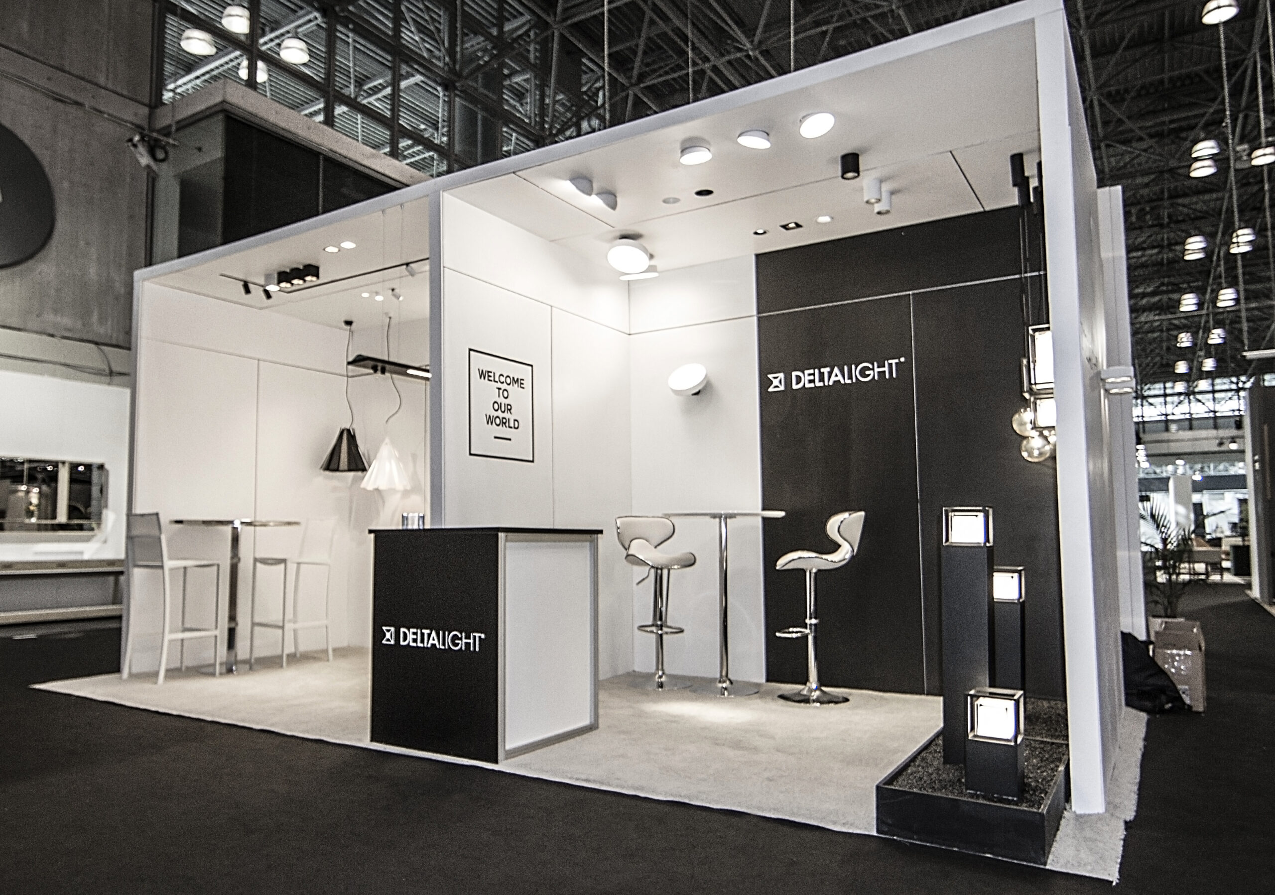 Full View of Delta Light's Rental Exhibit at the International Contemporary Furniture Fair