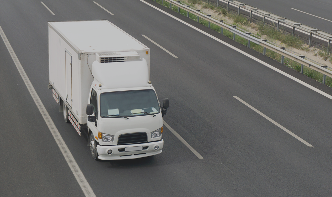 Image of a white delivery truck