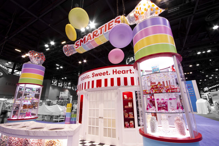 Example of a custom exhibit by Smarties
