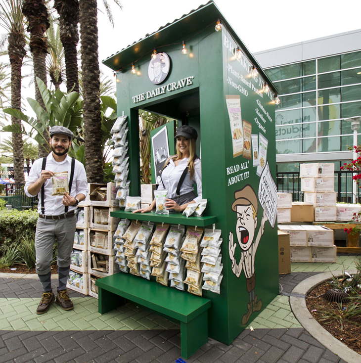 Daily Crave’s pop-up event display is self contained, fully mobile.
