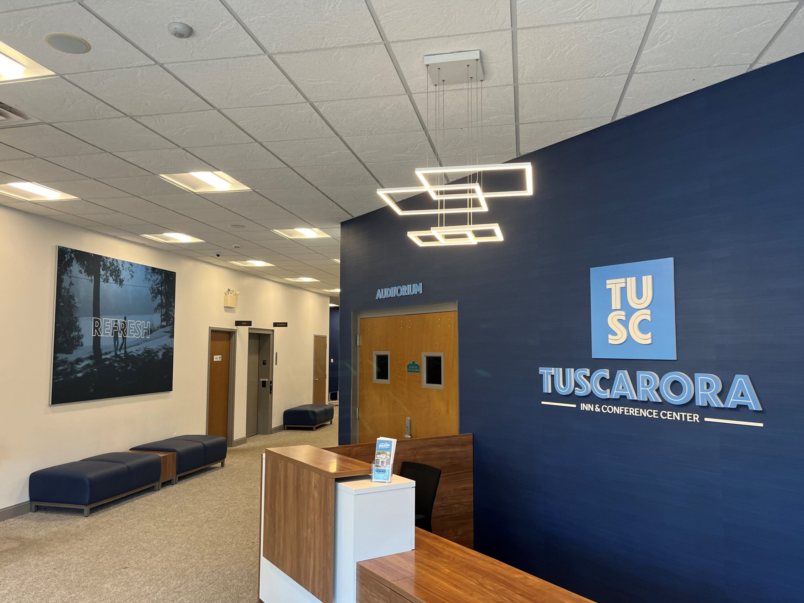 Right View of Reception Desk for a Makeover of the Tuscarora Inn & Conference Center