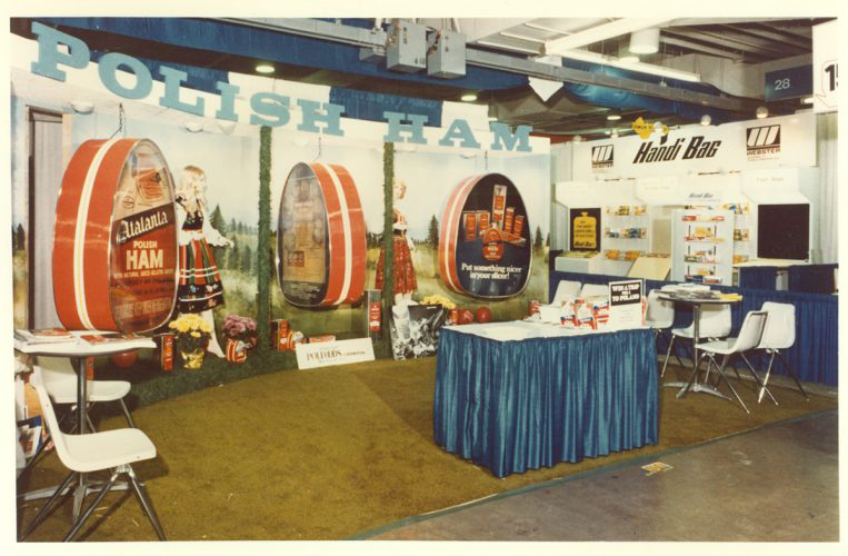 Image of a Classic Trade Show Booth Featuring Polish Ham
