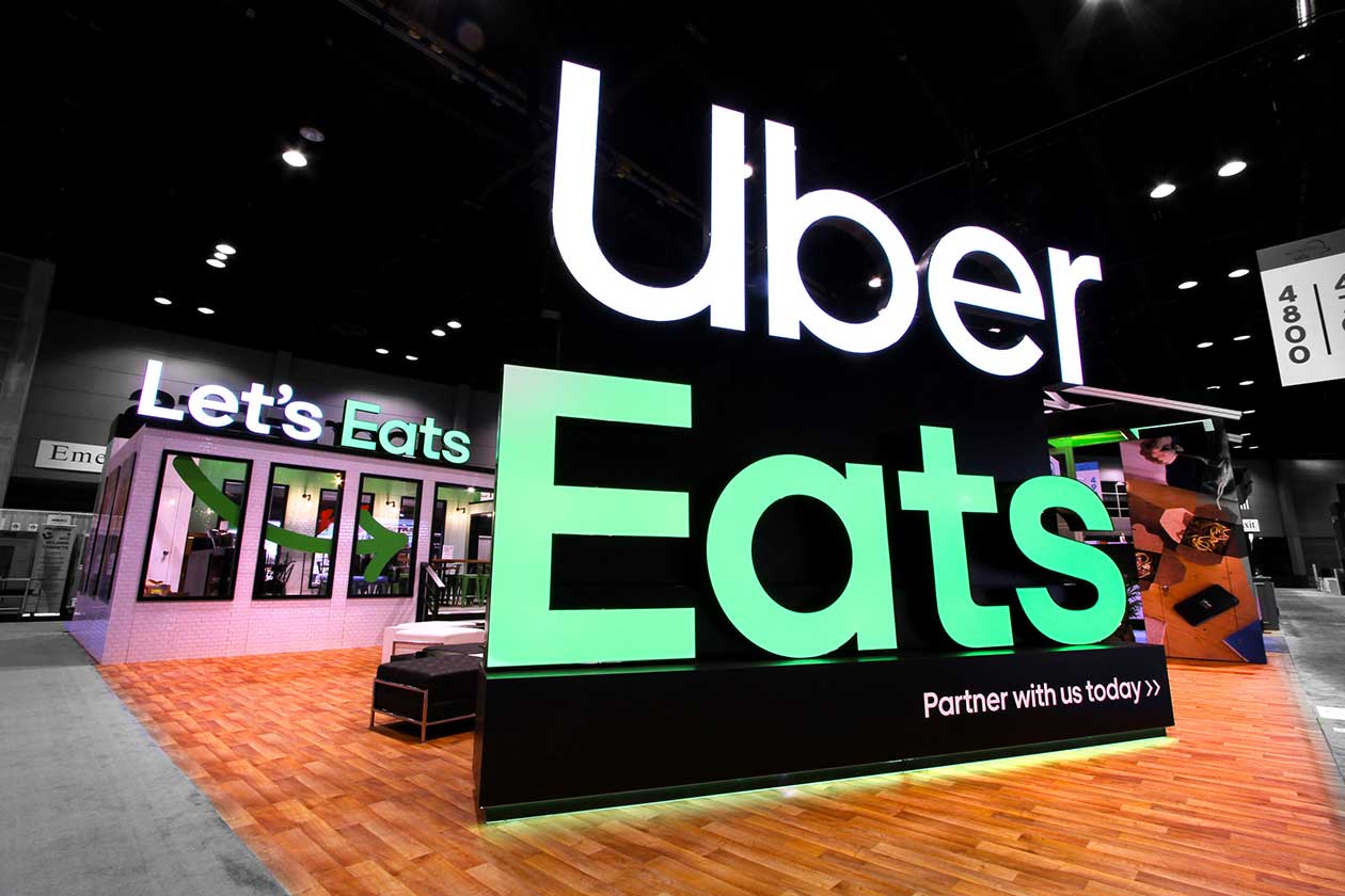 Uber Eats Award-Winning Custom Exhibit at National Restaurant Association NRA