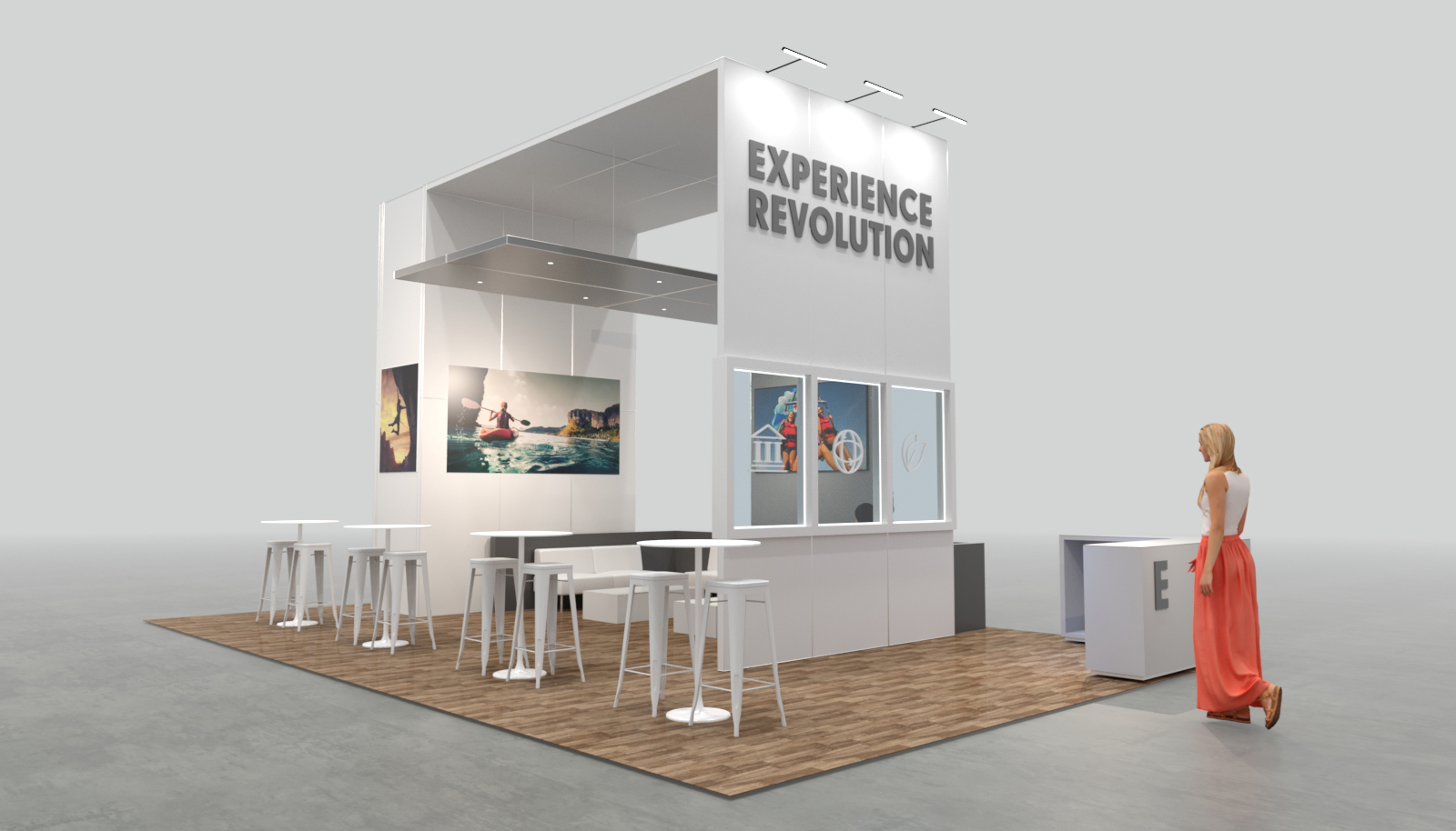 GL 360 20 x30 Custom Rental Exhibit White Finish