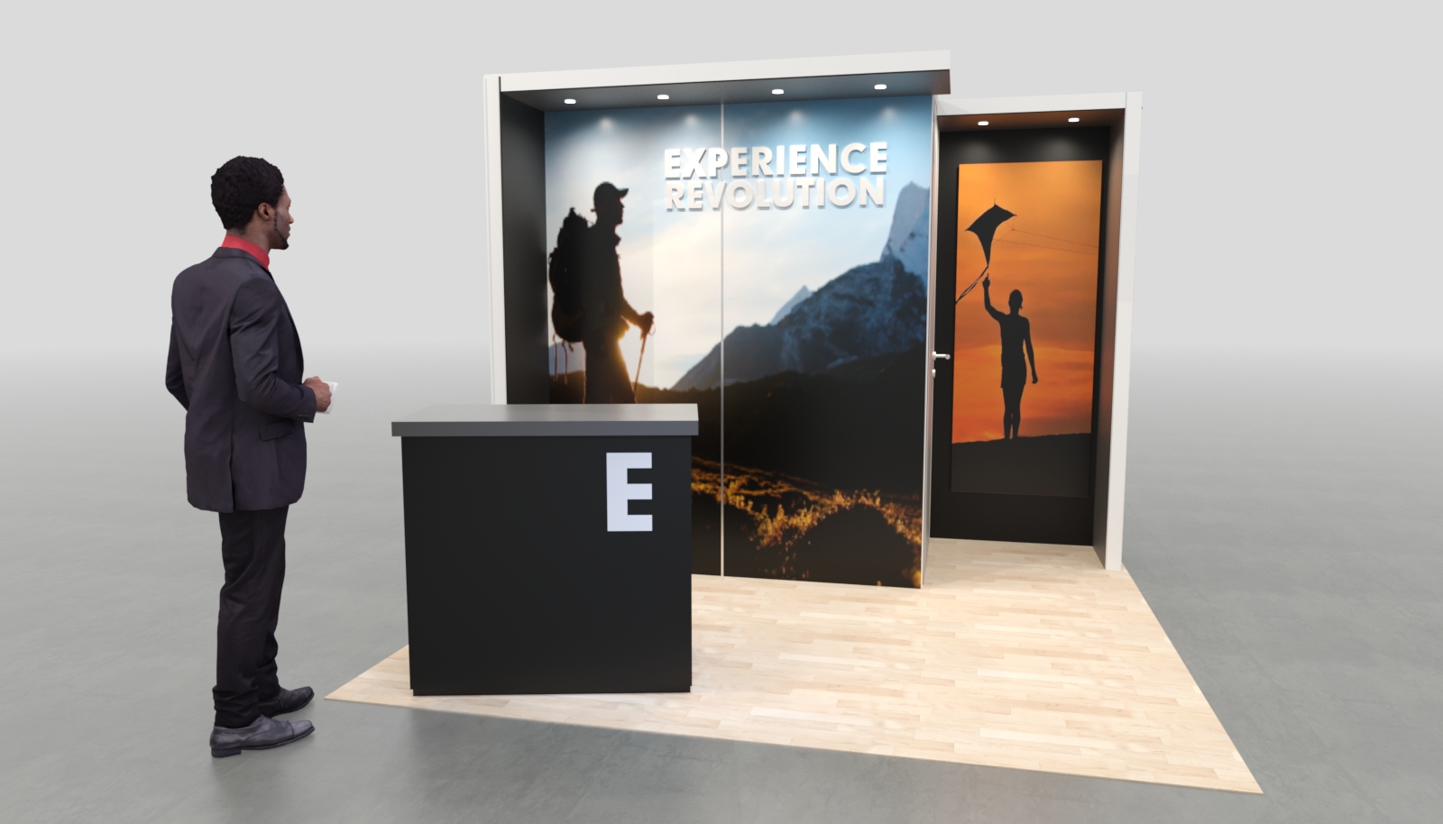 10 x 10 Essential Enhanced Rental Exhibit Black Finish