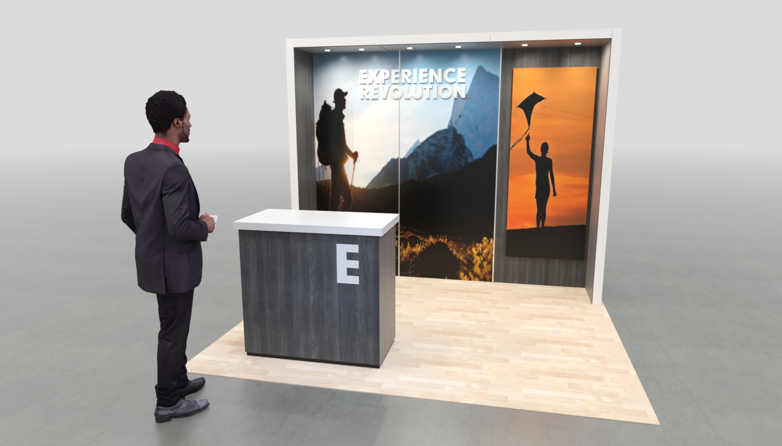 Essential Custom Rental Exhibit 10x10 Grey Finish