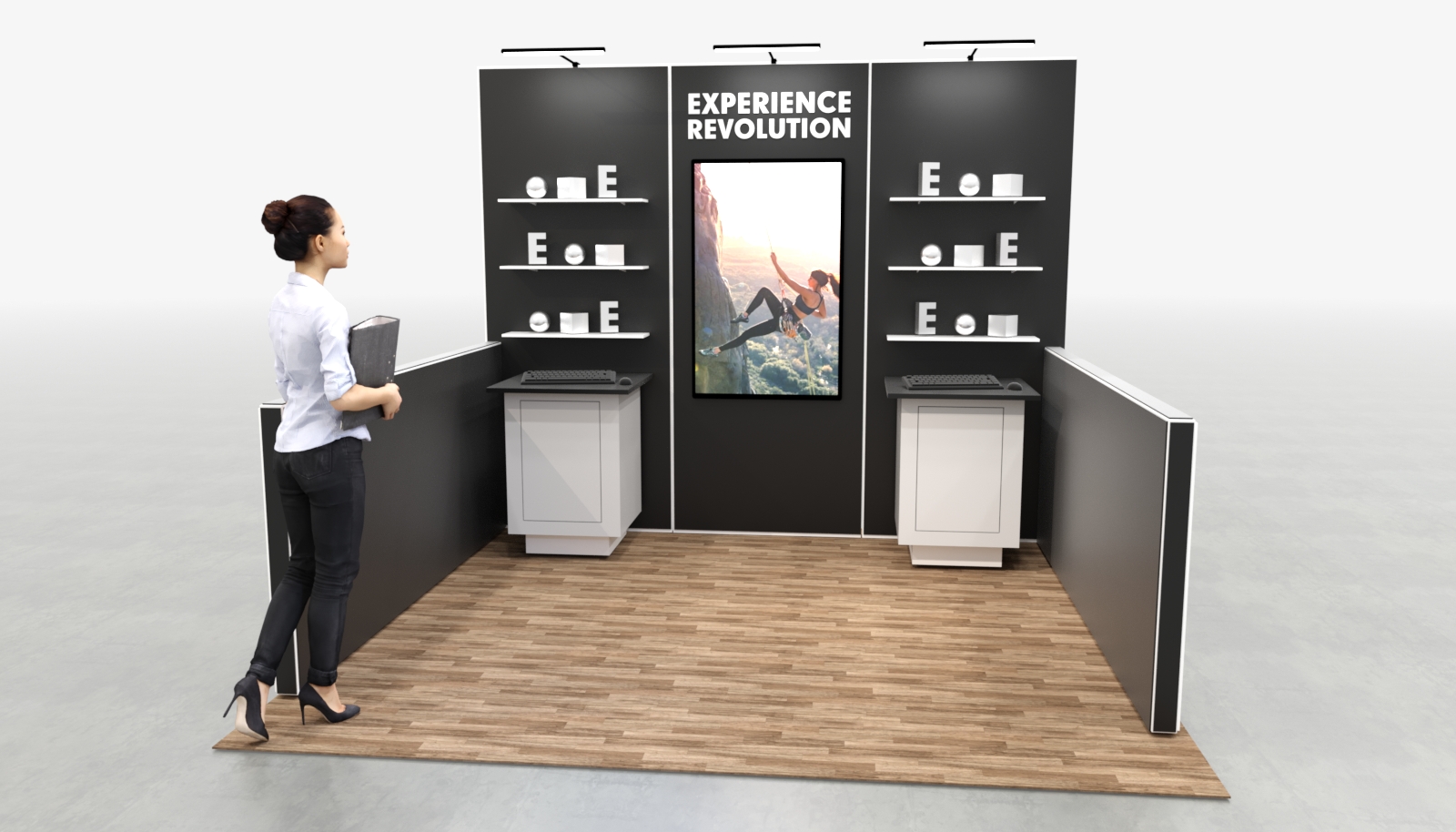 Primary Plus 10x10 Custom Rental Exhibit Black Finish