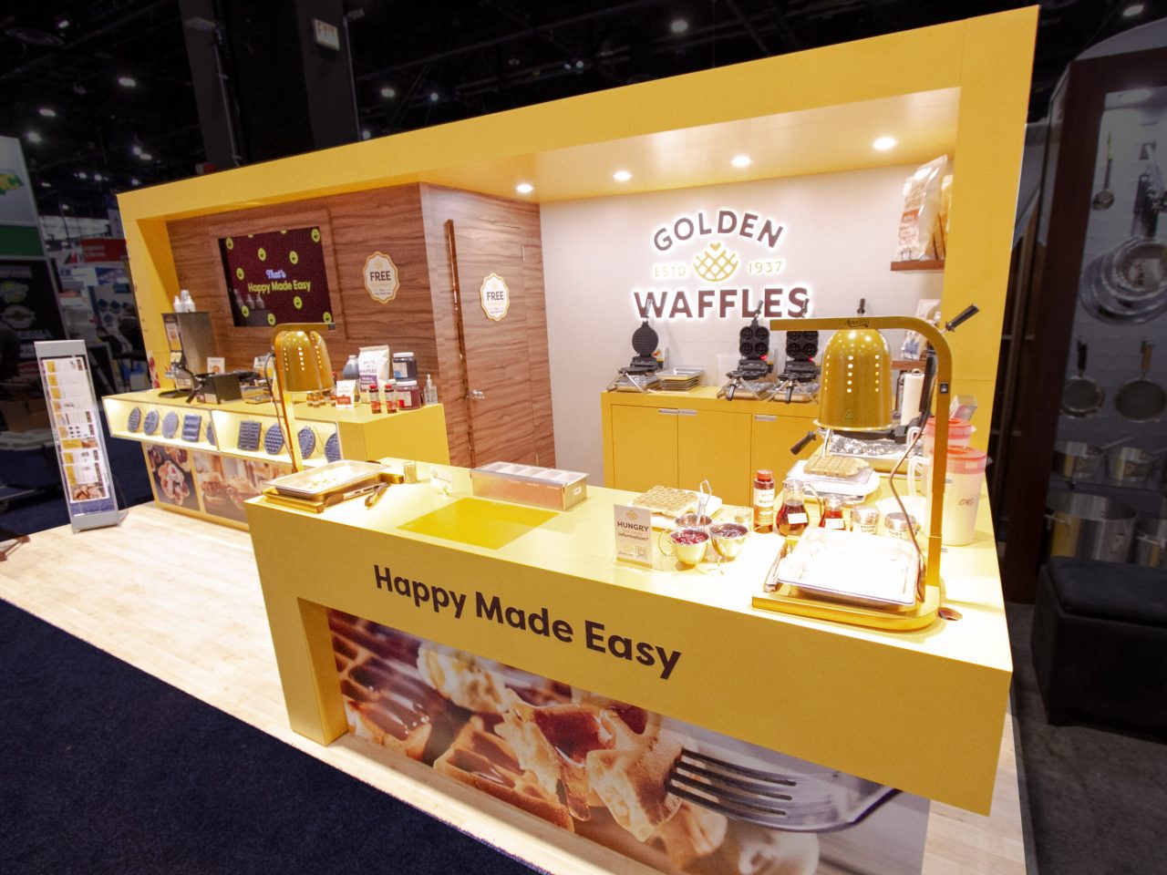 Golden Waffles 10x20 Custom Exhibit
