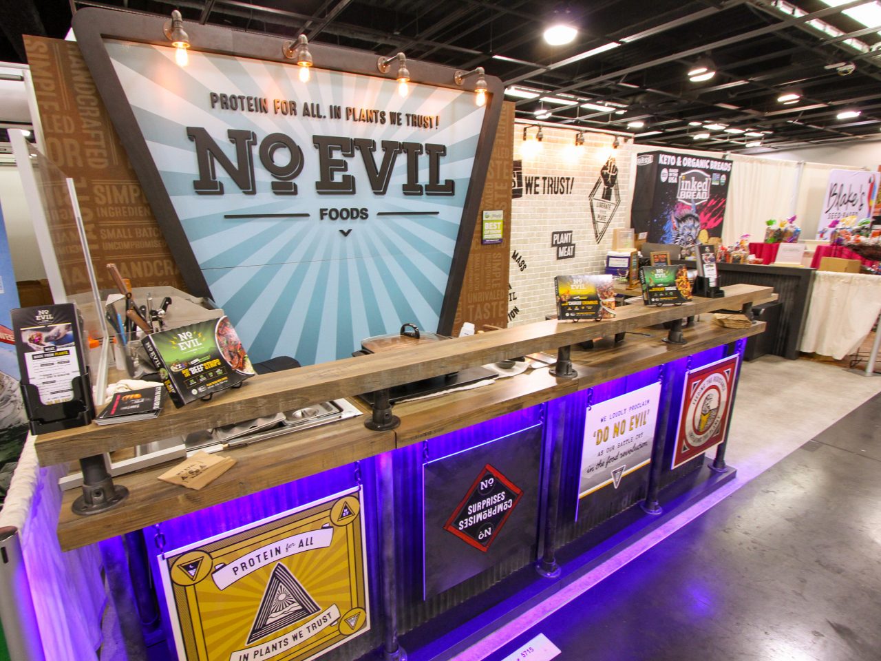 Left Front View of No Evil Exhibit at Natural Products Expo West