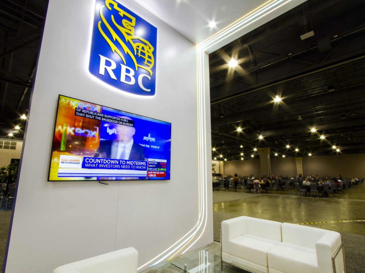 View of TV Screen at RBC Bank's Exhibit at AFP 2023