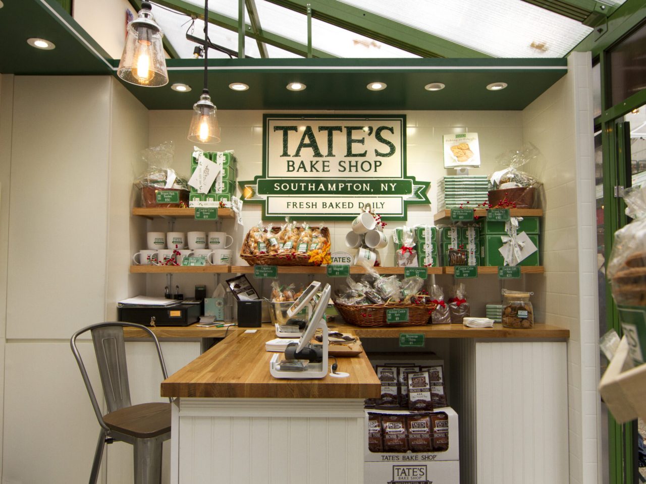Check-Out Area View of Tate's Bake Shop Brand Activation Site in Bryant Park, New York City